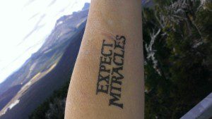 Conscious Ink "Expect Miracles" Manifestation Tattoo Greeting Card With Temporary Tattoo